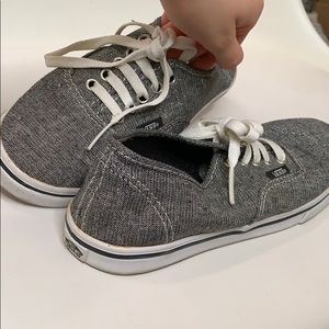 Gray Sparkly Low Pro Vans 👟🤍🔥